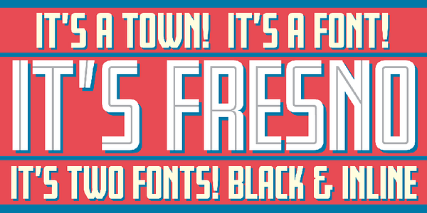 Card displaying Fresno typeface in various styles