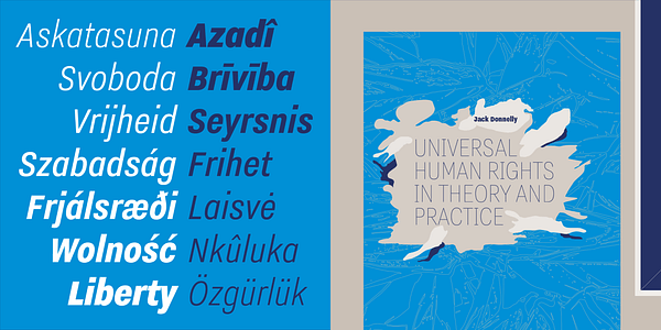 Card displaying Nitti Grotesk Condensed typeface in various styles
