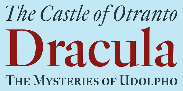 Card displaying Reiher Headline typeface in various styles