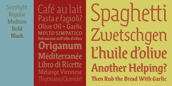 Card displaying Ode typeface in various styles