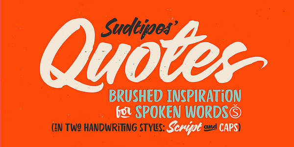 Card displaying Quotes typeface in various styles