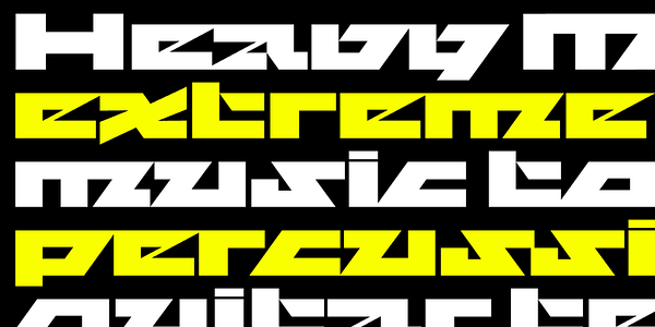 Card displaying Megavolt typeface in various styles