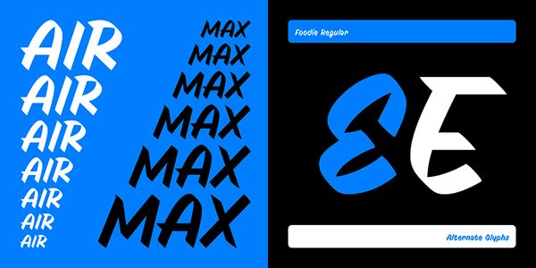 Card displaying PD Writer typeface in various styles