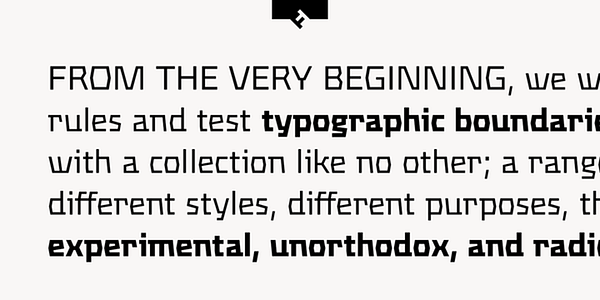 Card displaying FF Mach typeface in various styles