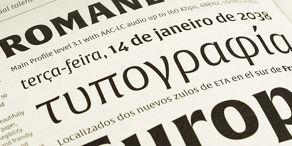 Card displaying Alverata typeface in various styles