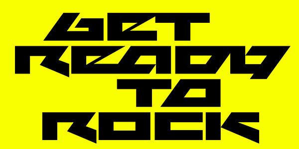 Card displaying Megavolt typeface in various styles