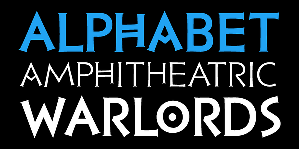 Card displaying PF Hellenica typeface in various styles