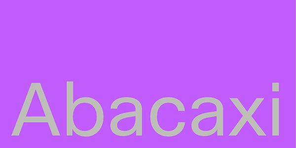 Card displaying Abacaxi Latin Variable typeface in various styles