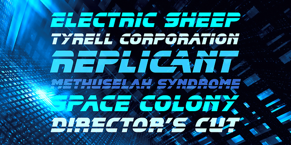 Card displaying CC Running With Scissors typeface in various styles