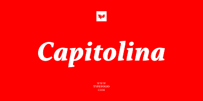 Card displaying Capitolina typeface in various styles