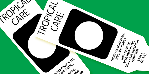 Card displaying Botanika typeface in various styles