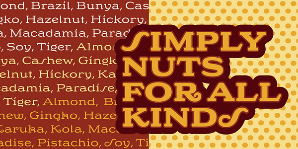 Card displaying Riquet typeface in various styles