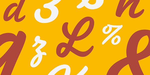 Card displaying Linzer typeface in various styles