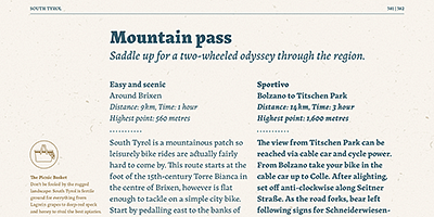 Card displaying Landa typeface in various styles