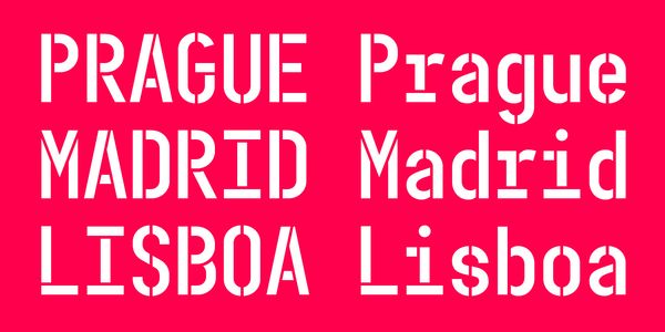 Card displaying Motor typeface in various styles