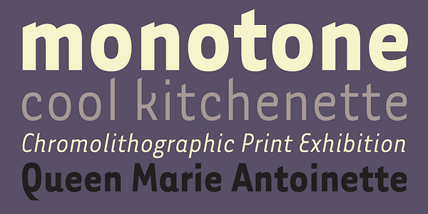 Card displaying Tarzana typeface in various styles