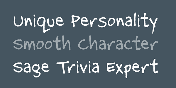 Card displaying MattB typeface in various styles