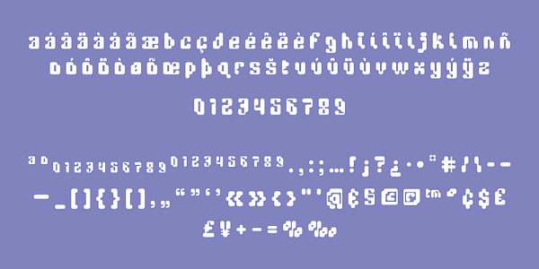 Card displaying DigiBop typeface in various styles