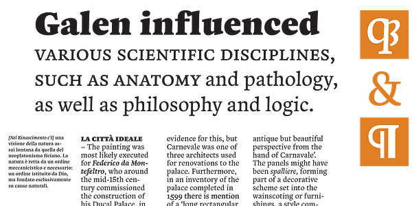 Card displaying Zenon typeface in various styles