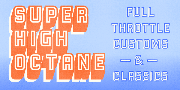 Card displaying Liquorstore Bolder typeface in various styles