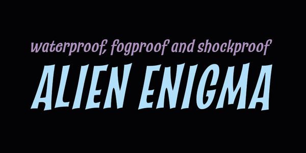 Card displaying Catseye typeface in various styles