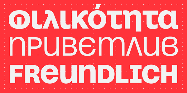 Card displaying Snaga Unicase Display typeface in various styles