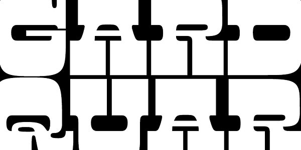 Card displaying Manicotti typeface in various styles