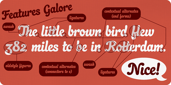 Card displaying Quayside typeface in various styles