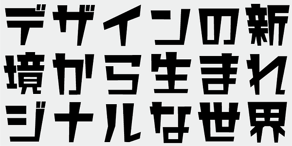 Card displaying TA-F1blockline typeface in various styles