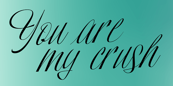 Card displaying Crispo typeface in various styles