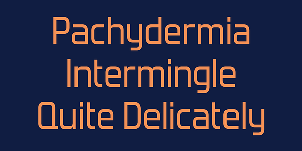 Card displaying Forgotten Futurist typeface in various styles