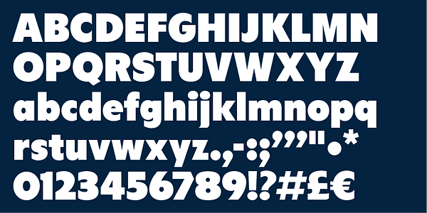 Card displaying Tondu typeface in various styles
