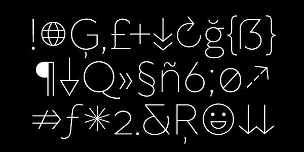 Card displaying Rustica typeface in various styles