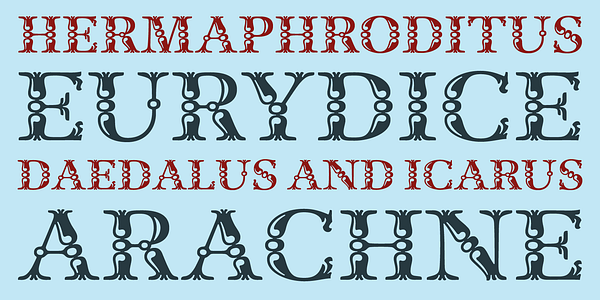 Card displaying Dejanire Jewel typeface in various styles