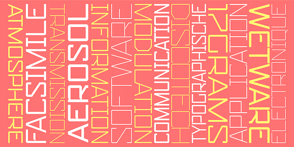 Card displaying Mode Variable typeface in various styles