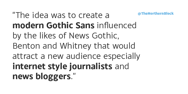 Card displaying Monsal Gothic typeface in various styles