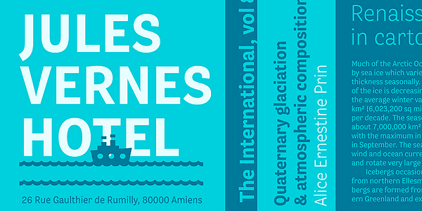 Card displaying Bligh typeface in various styles