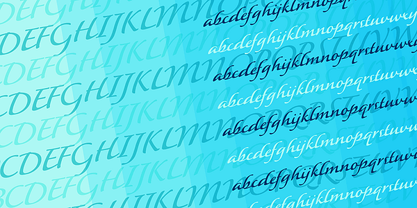 Card displaying P22 Lucilee Pro typeface in various styles