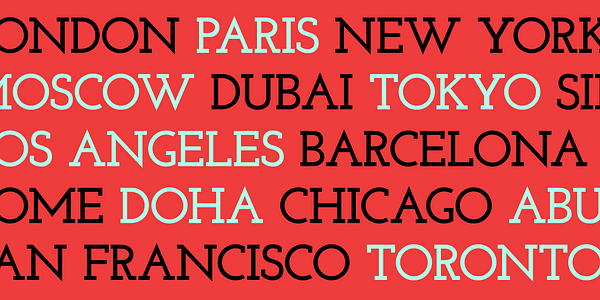 Card displaying Josefin Slab typeface in various styles