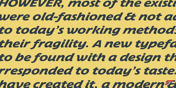 Card displaying Airco typeface in various styles