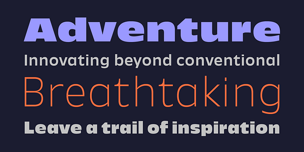 Card displaying NewNord typeface in various styles