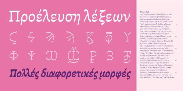 Card displaying Otta PE typeface in various styles