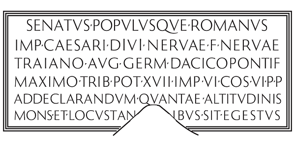 Card displaying Roma typeface in various styles