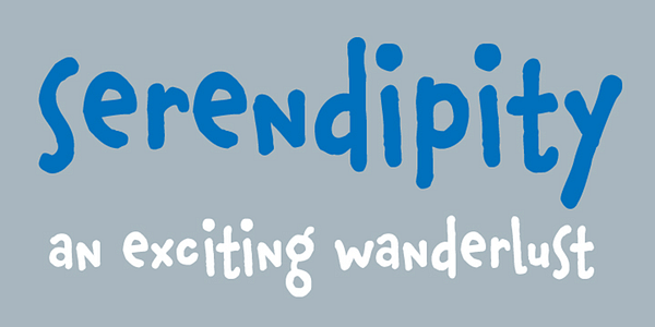 Card displaying Chauncy typeface in various styles