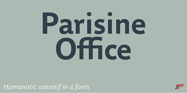 Card displaying Parisine Office typeface in various styles