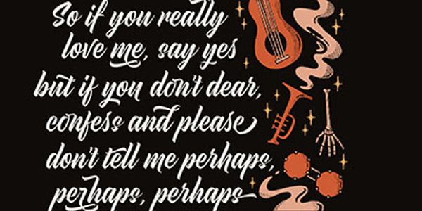 Card displaying Hot Salsa typeface in various styles