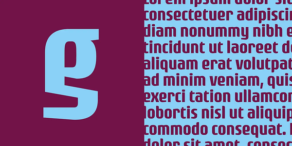 Card displaying Rogue Sans typeface in various styles