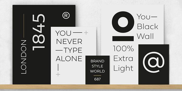 Card displaying Fieldwork typeface in various styles