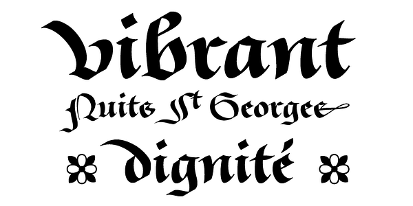 Card displaying Givry typeface in various styles