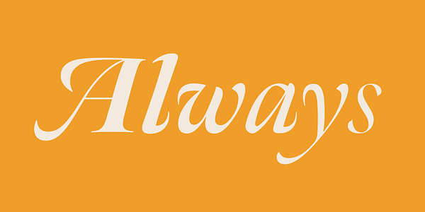 Card displaying Meno Banner typeface in various styles